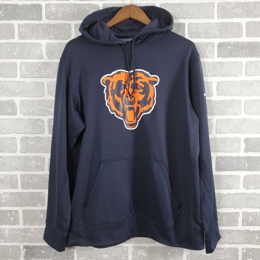 Navy Blue Hoodie with Orange Bear Logo